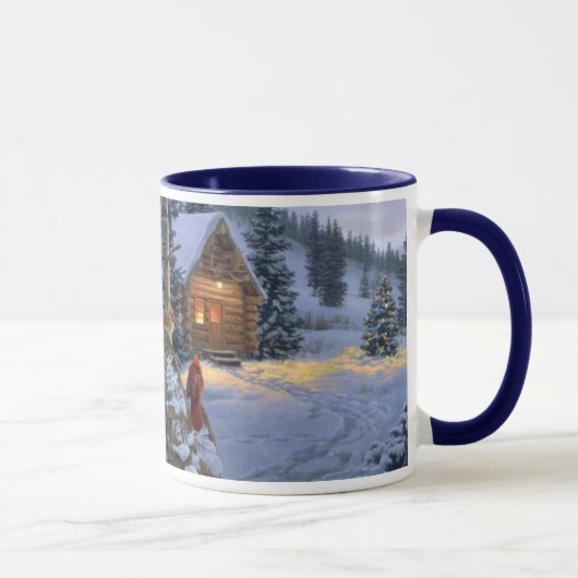 snow_cabin_Christmas_mug マグカップ (右)