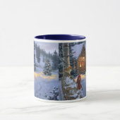 snow_cabin_Christmas_mug マグカップ (中央)