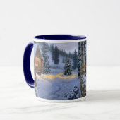snow_cabin_Christmas_mug マグカップ (正面左)