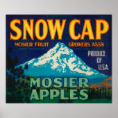 Snow Cap Apple Crate LabelMosier、または ポスター (正面)