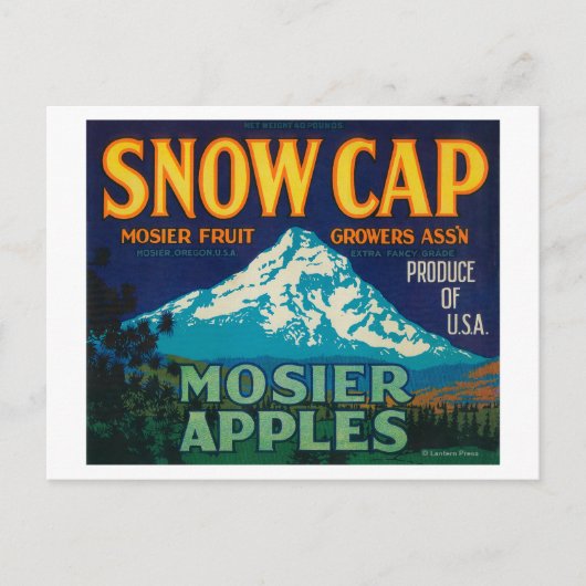 Snow Cap Apple Crate LabelMosier、または ポストカード (正面)