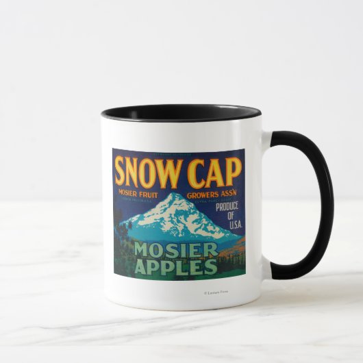 Snow Cap Apple Crate LabelMosier、または マグカップ (右)