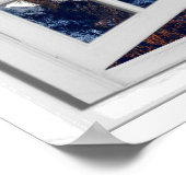 Snow Capped Mountain Peaks Fake Window ポスター (角)