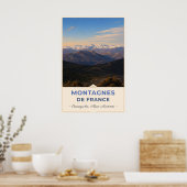 Snow-Capped Peaks of the French Alps ポスター (キッチン)