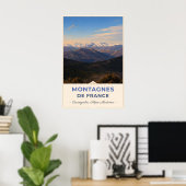 Snow-Capped Peaks of the French Alps ポスター (ホームオフィス)