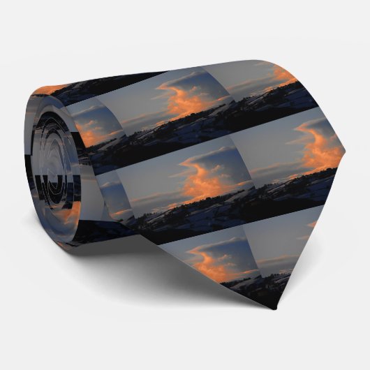 Snow Cloud over Newtown, Powys ネクタイ (ロール)