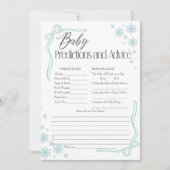 Snow Coquette Green Baby Predictions  Advice Card  招待状 (正面)