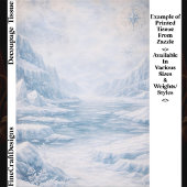 Snow Covered Arctic Landscape FG4 Decoupage 薄葉紙