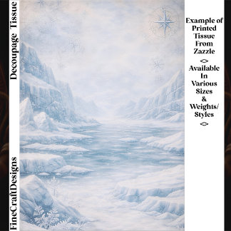 Snow Covered Arctic Landscape FG4 Decoupage 薄葉紙