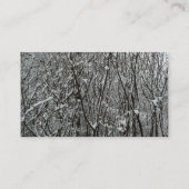 Snow Covered Branches Winter Abstract 名刺 (裏面)