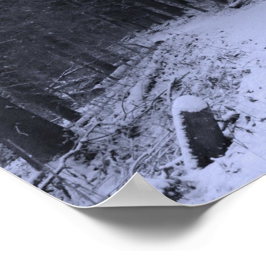 Snow Covered Hiking Trail 2 ポスター (角)