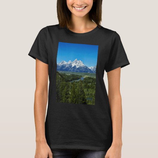 Snow-covered mountains Grand Teton National Park W Tシャツ (正面)