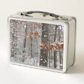 Snow Covered Oak Trees Winter Nature Photography メタルランチボックス (裏面)