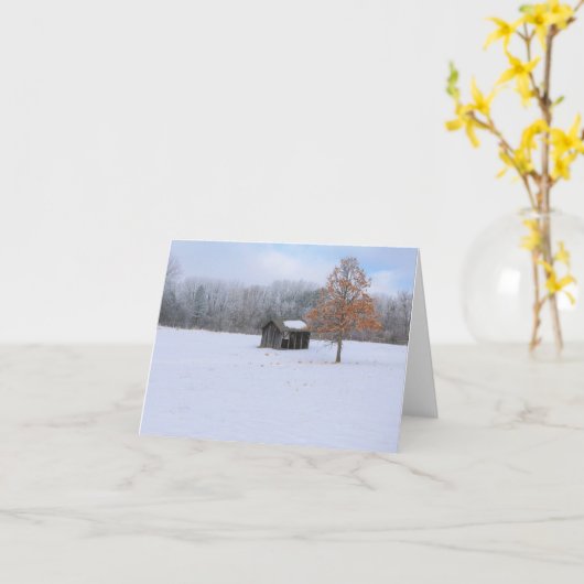 Snow Covered Paddock カード (黄色い花)