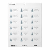 Snow Covered Tree Winter Address Labels ラベル (フルシート)