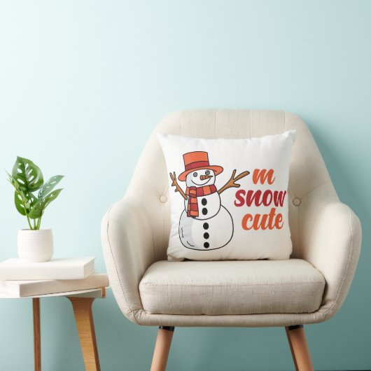 Snow Cute Throw Pillow クッション (椅子)