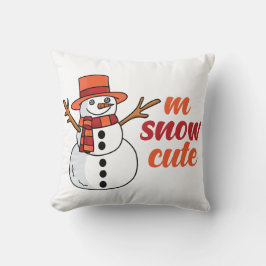 Snow Cute Throw Pillow クッション