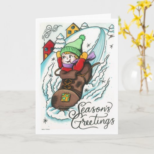 Snow day! カード (黄色い花)