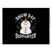 Snow Day Supporter Snowflake Funny Teacher Christm (正面横)