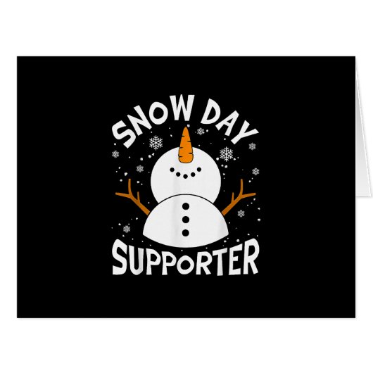 Snow Day Supporter Snowflake Funny Teacher Christm (正面横)