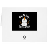 Snow Day Supporter Snowflake Funny Teacher Christm (裏面横)