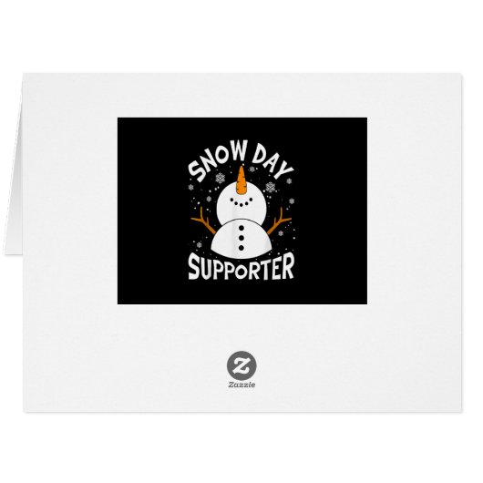 Snow Day Supporter Snowflake Funny Teacher Christm (裏面横)