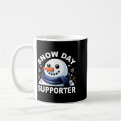 Snow Day Suprter Fun Snowman Design For Winter Lov コーヒーマグカップ (左)