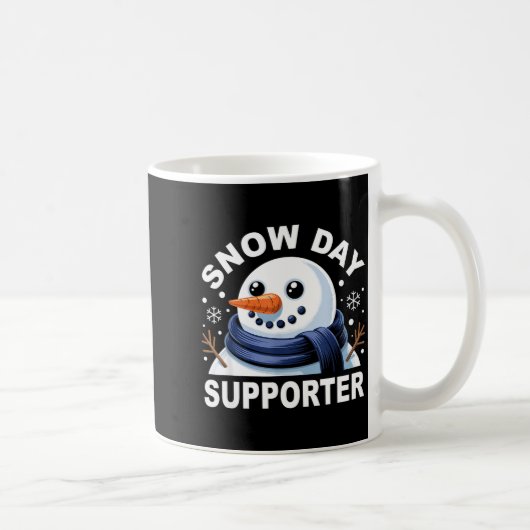Snow Day Suprter Fun Snowman Design For Winter Lov コーヒーマグカップ (右)