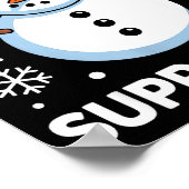 Snow Day Suprter Snow Snowflake Snowman Winter Tea ポスター (角)