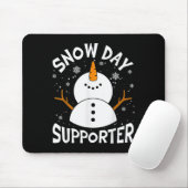 Snow Day Suprter Snowflake Funny Teacher Christmas マウスパッド (マウス)