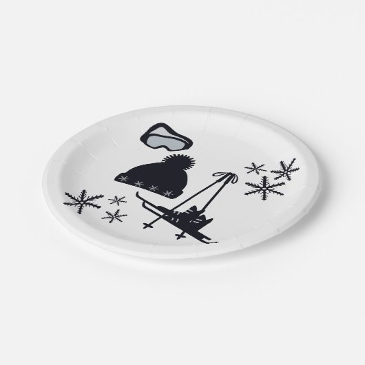 Snow designs of different items ペーパープレート (アングル)