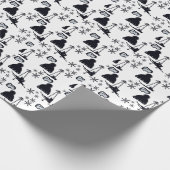 Snow designs of different items ラッピングペーパー (角)