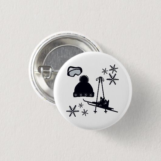Snow designs of different items 缶バッジ (正面&裏面)
