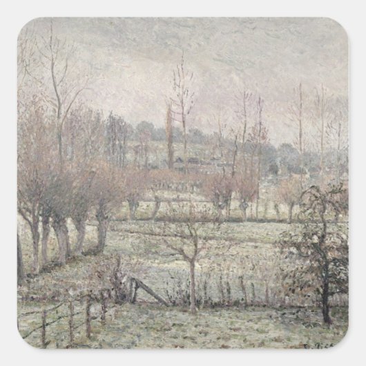 Snow Effect at Eragny, 1894 スクエアシール (正面)