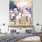 Snow Faeries Making Snow キャンバスプリント (インサイチュ (寝室))