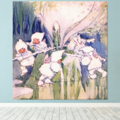 Snow Faeries Making Snow キャンバスプリント (インサイチュ (ウッドフロア))