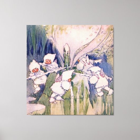 Snow Faeries Making Snow キャンバスプリント (正面)