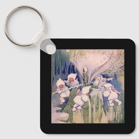 Snow Faeries Making Snow  キーホルダー (正面)