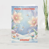 Snow Fairy Christmas Garden Kids Card シーズンカード (正面)