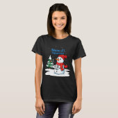 Snow-fi Signal Lost Funny Christmas Snowman Wifi Tシャツ (正面フル)