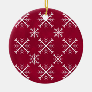 snow flake pattern- North Pole design セラミックオーナメント