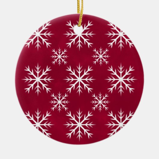 snow flake pattern- North Pole design セラミックオーナメント (正面)