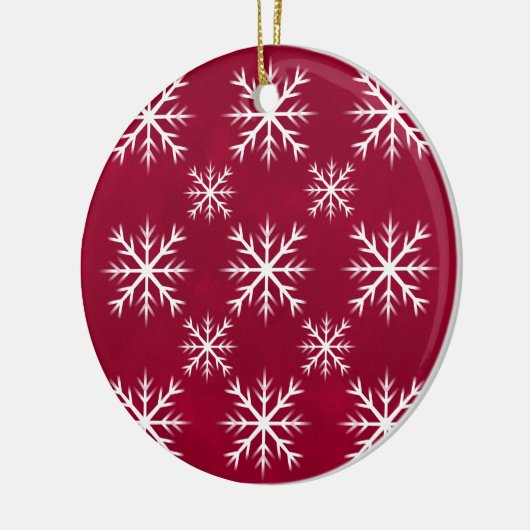 snow flake pattern- North Pole design セラミックオーナメント (左)