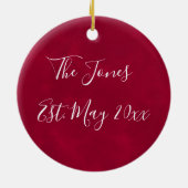 snow flake pattern- North Pole design セラミックオーナメント (裏面)