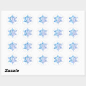 Snow Flake Sticker ラウンドシール (シート)