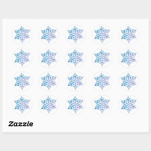Snow Flake Sticker ラウンドシール (シート)