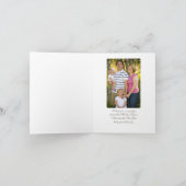 Snow Flakes Christmas Tree Family Photo シーズンカード (内部)