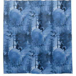 Snow flowers..... シャワーカーテン