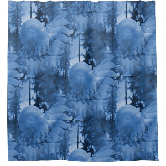 Snow flowers..... シャワーカーテン (正面)