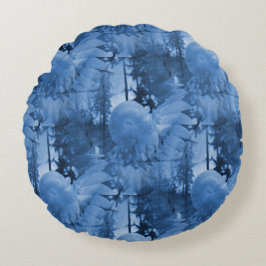 Snow flowers..... ラウンドクッション